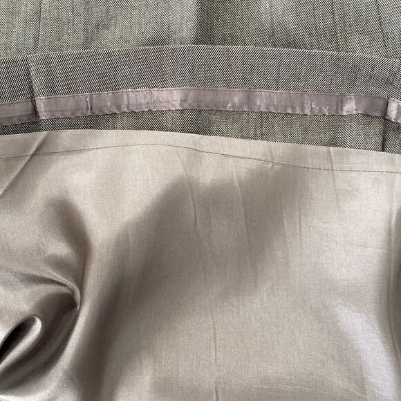 Sz 0 Ann Taylor LOFT tweed brown wool pleated skirt - Picture 8 of 9